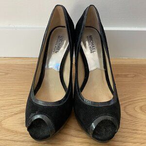 Marc Jacobs Suede Peep Toe Heels